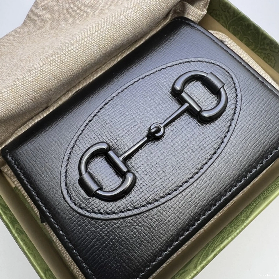 First bag ru wallet card 1955 Gucci Horsebit case 0721